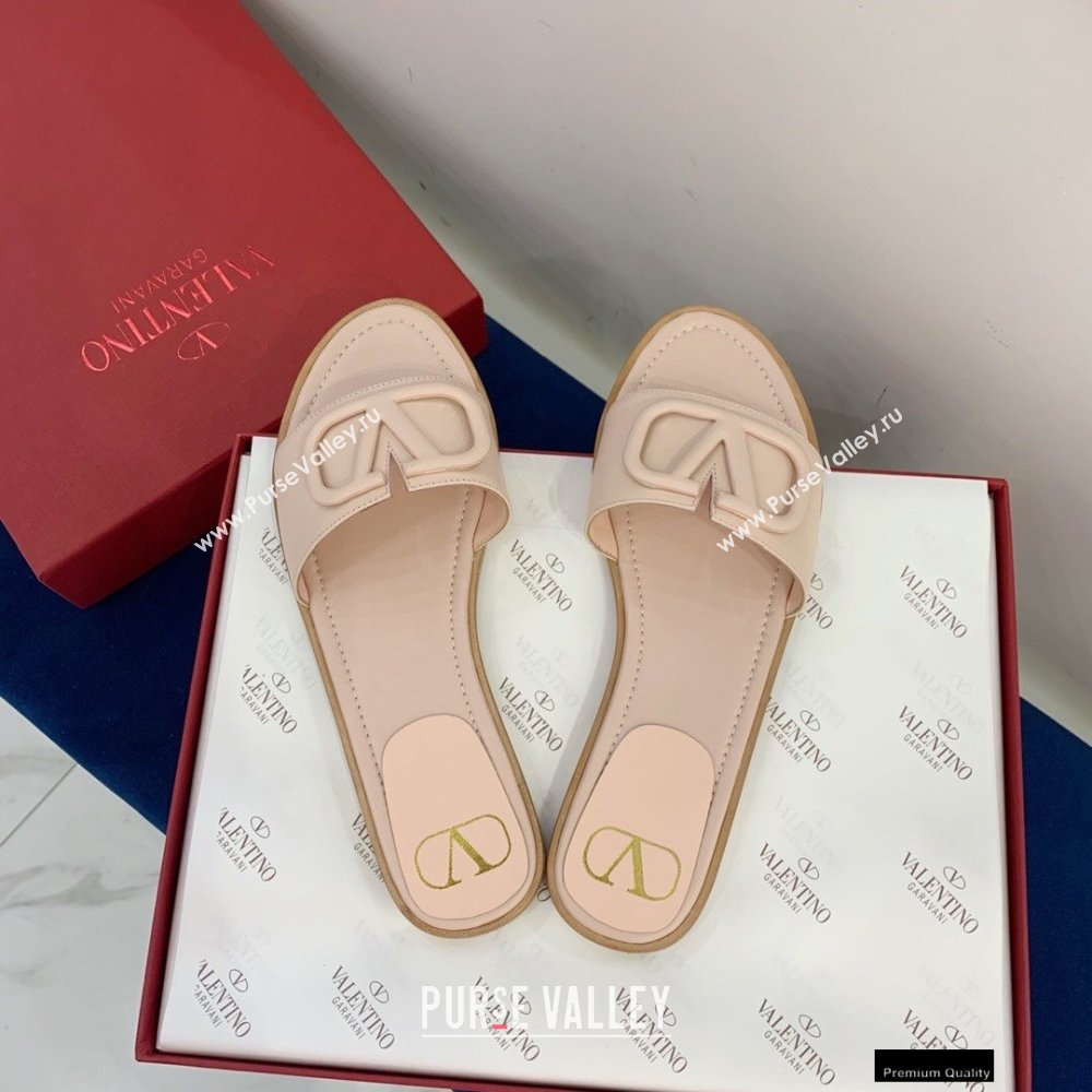 Valentino VLogo Signature Slide Sandals Nude Pink 2021 (keer-21011411)