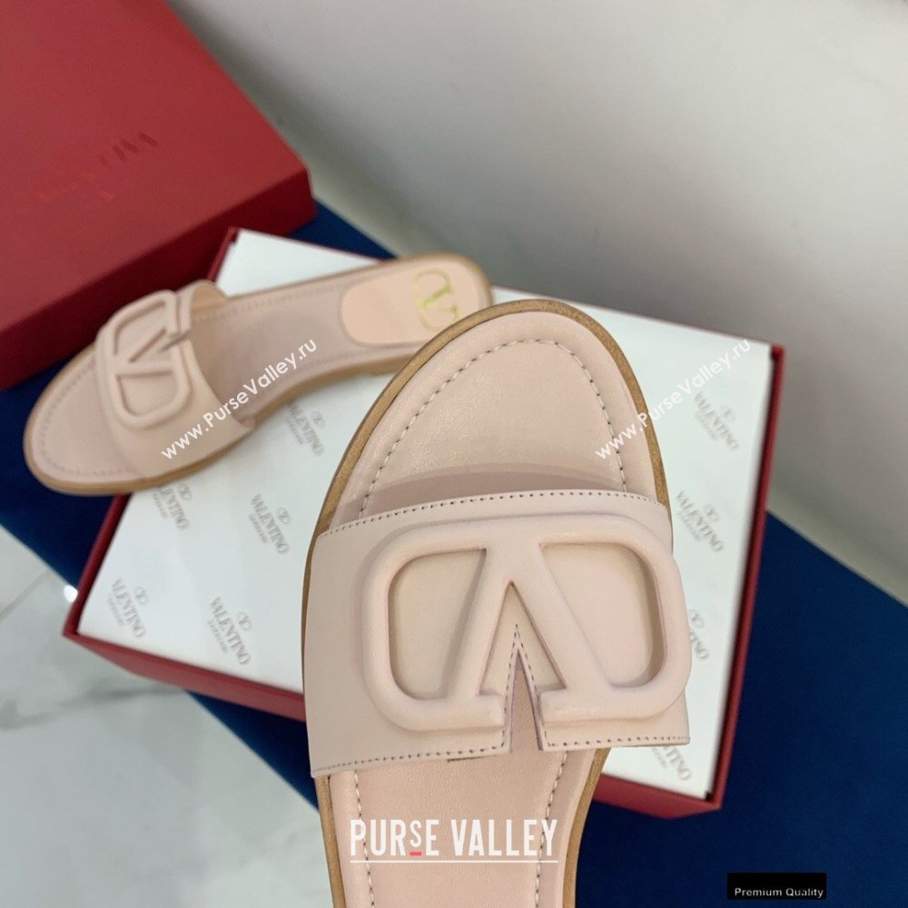 Valentino VLogo Signature Slide Sandals Nude Pink 2021 (keer-21011411)