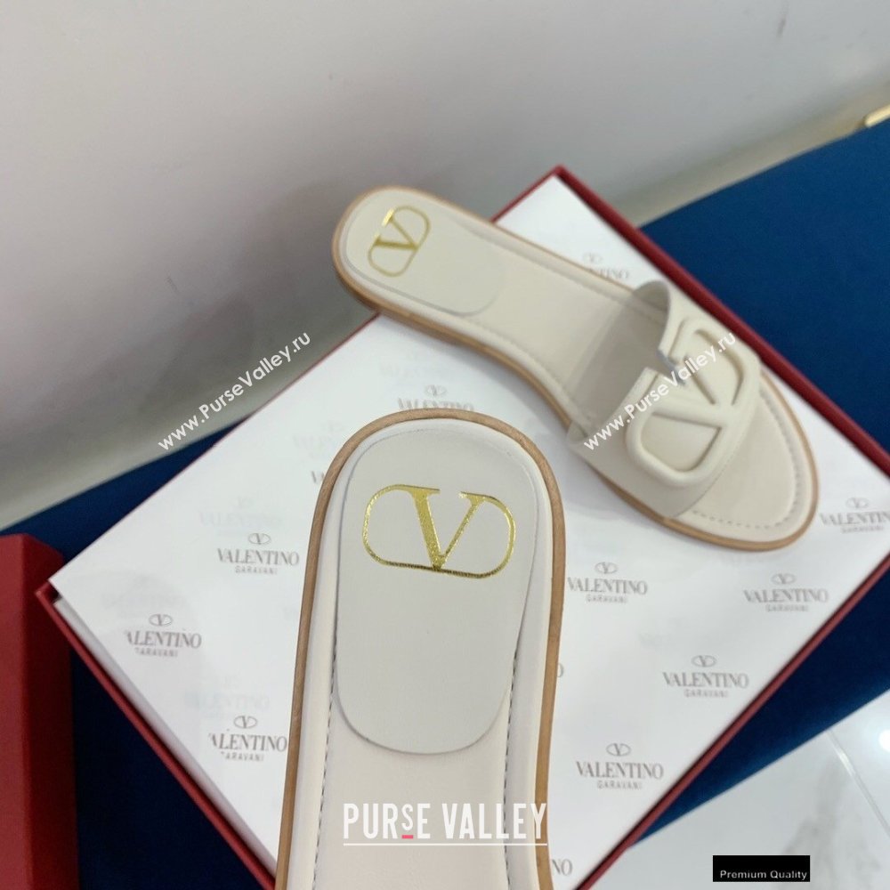 Valentino VLogo Signature Slide Sandals Creamy 2021 (keer-21011412)