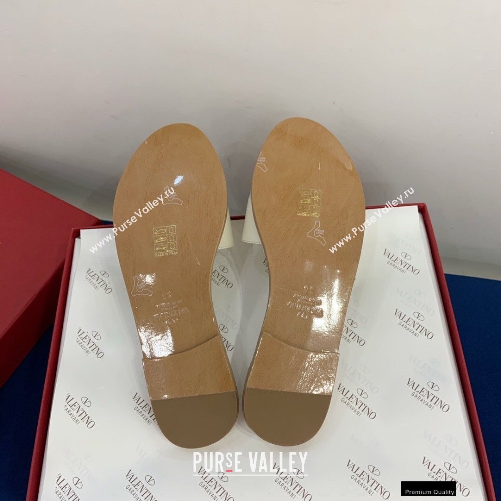 Valentino VLogo Signature Slide Sandals Creamy 2021 (keer-21011412)