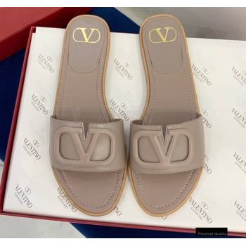 Valentino VLogo Signature Slide Sandals Camel 2021 (keer-21011410)