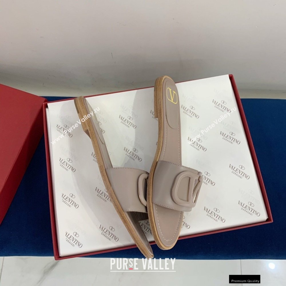 Valentino VLogo Signature Slide Sandals Camel 2021 (keer-21011410)