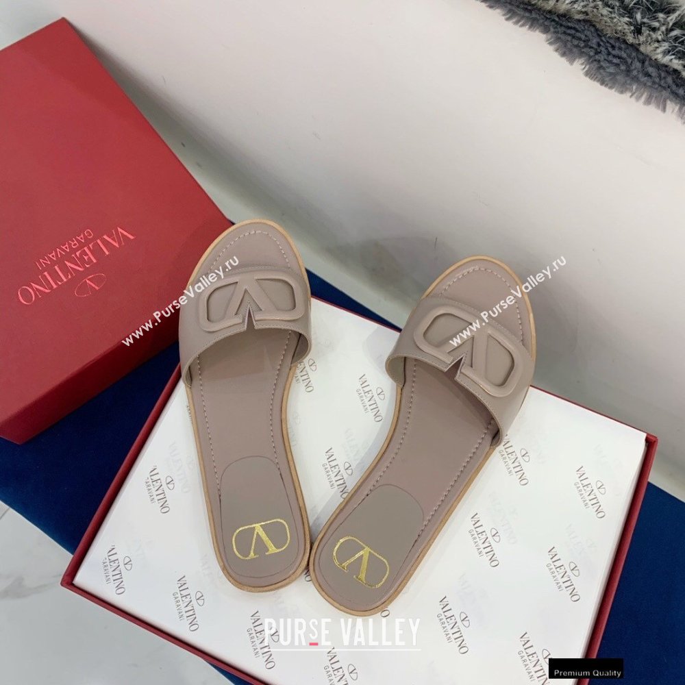 Valentino VLogo Signature Slide Sandals Camel 2021 (keer-21011410)