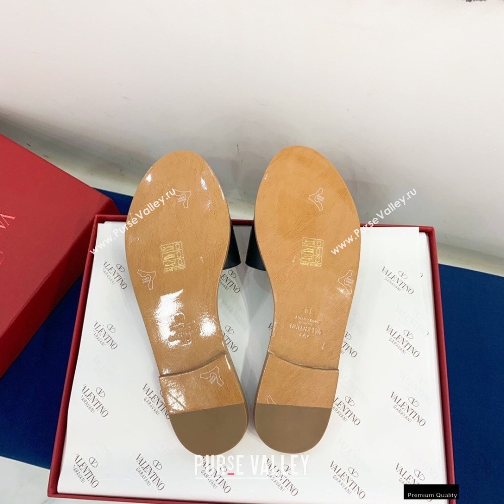 Valentino VLogo Signature Slide Sandals Black/Crystals 2021 (keer-21011405)