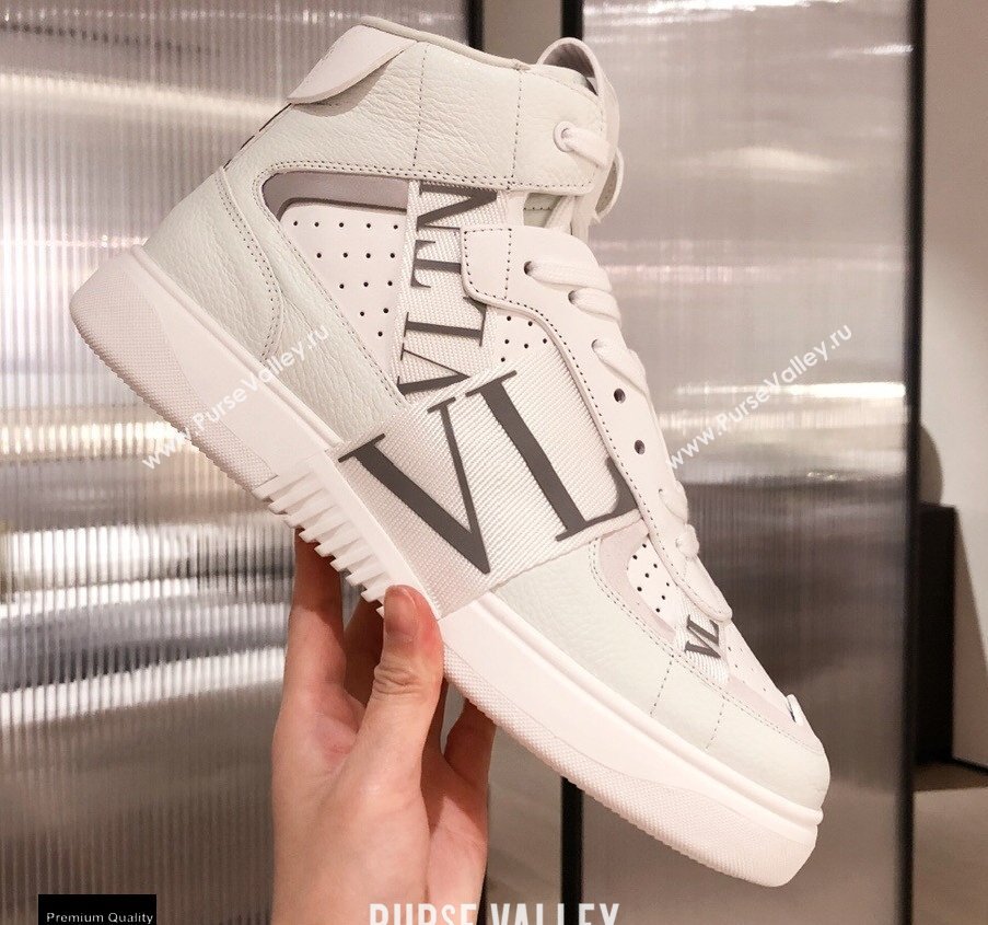 Valentino Mid-Top Calfskin VL7N Sneakers with Bands 04 2021 (kaola-21011504)