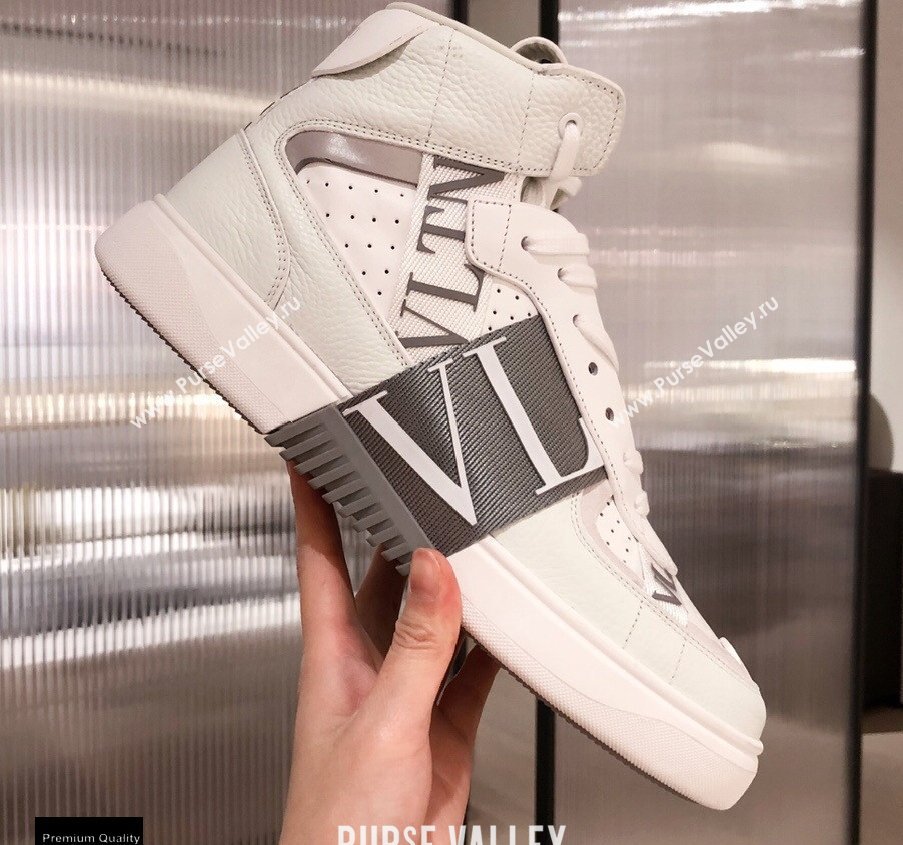 Valentino Mid-Top Calfskin VL7N Sneakers with Bands 02 2021 (kaola-21011502)