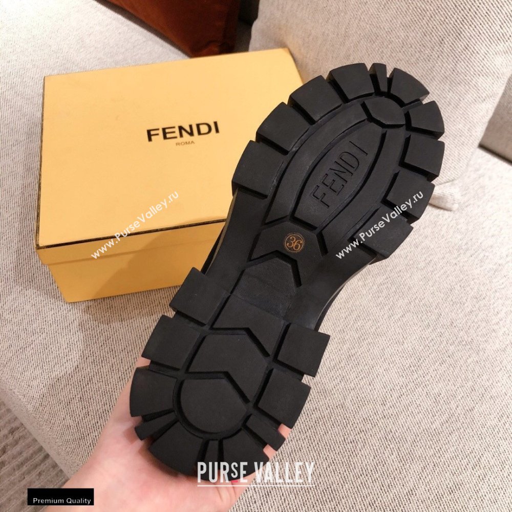 Fendi Black Leather Biker Ankle Boots 06 2021 (kaola-21011806)