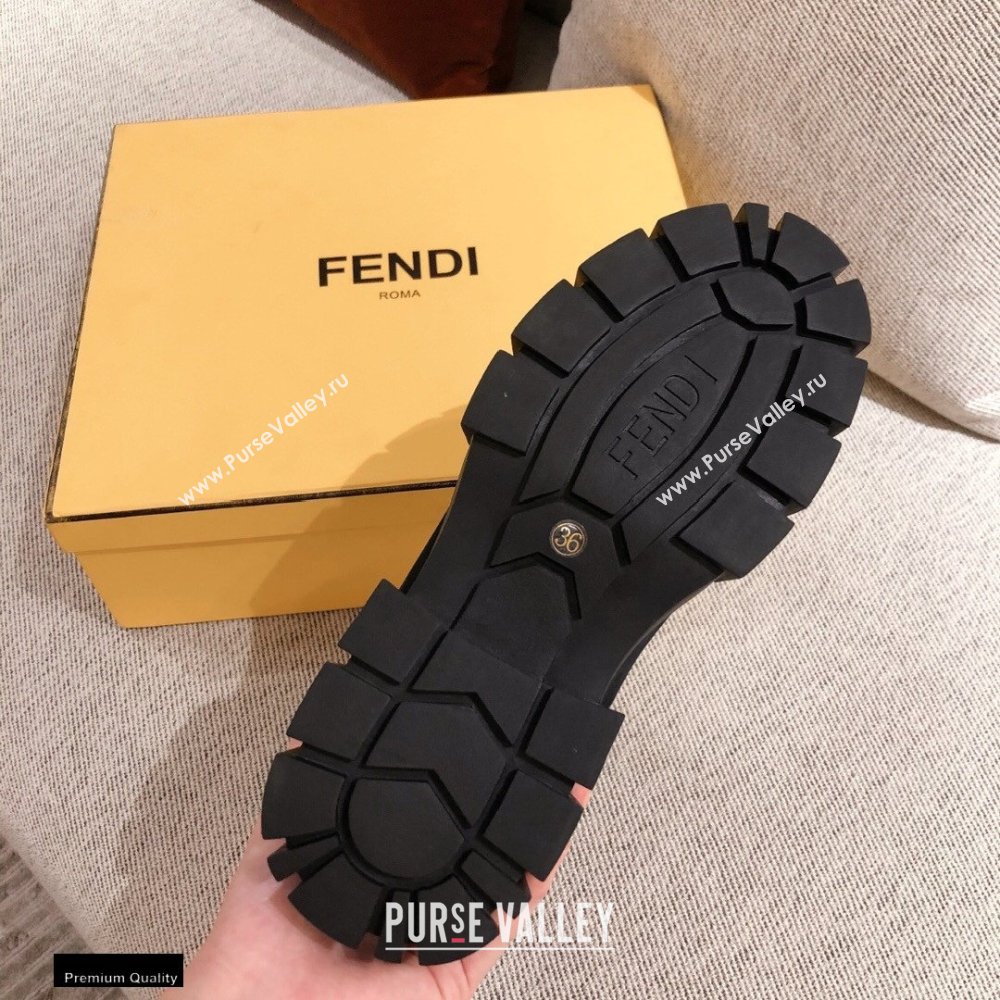 Fendi Leather Force Chelsea Boots Black 2021 (kaola-21011807)