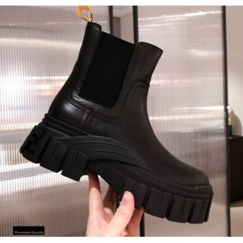 Fendi Leather Force Chelsea Boots Black 2021 (kaola-21011807)