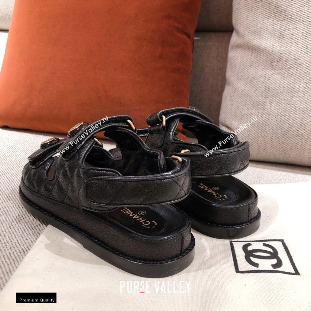 Chanel CC Logo Beach Sandals G35927 01 2021 (kaola-21011624)