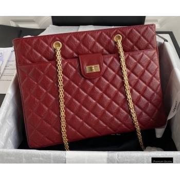 Chanel Crumpled Calfskin Reissue Shopping Tote Bag AS6611 Red 2021 (yunding-21012703)
