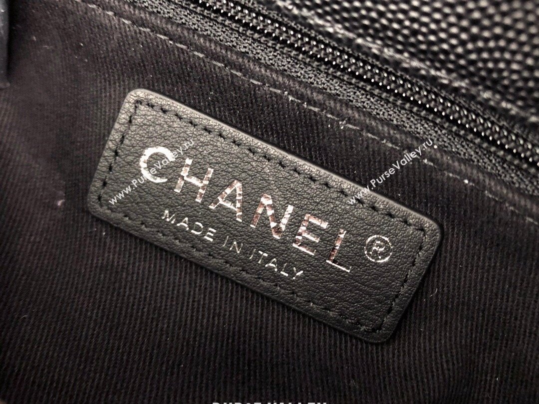 Chanel Grained Calfskin Coco Handle Mini Flap Bag Black with Top Handle AS2215 Lacquered Metal Hardware 2021 (yunding-21012003)