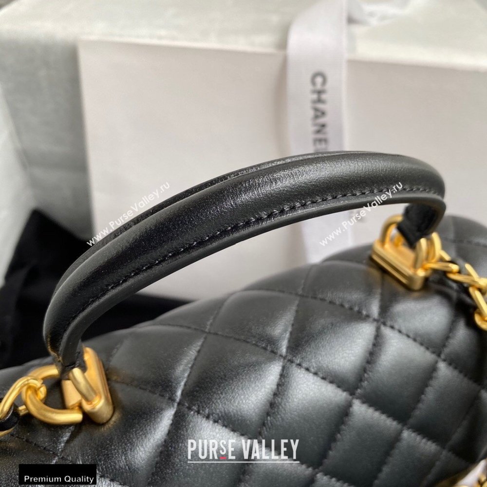 Chanel Small Classic Flap Bag with Top Handle AS2431 Black 2021 (yunding-21012201)