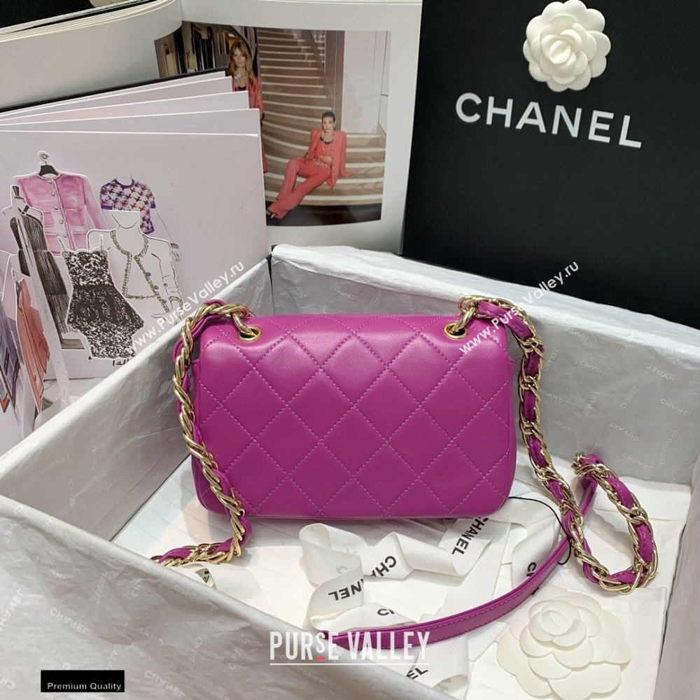 Chanel Lambskin Small Flap Bag AS2317 Purple 2021 (jiyuan/haoyun-21012221)