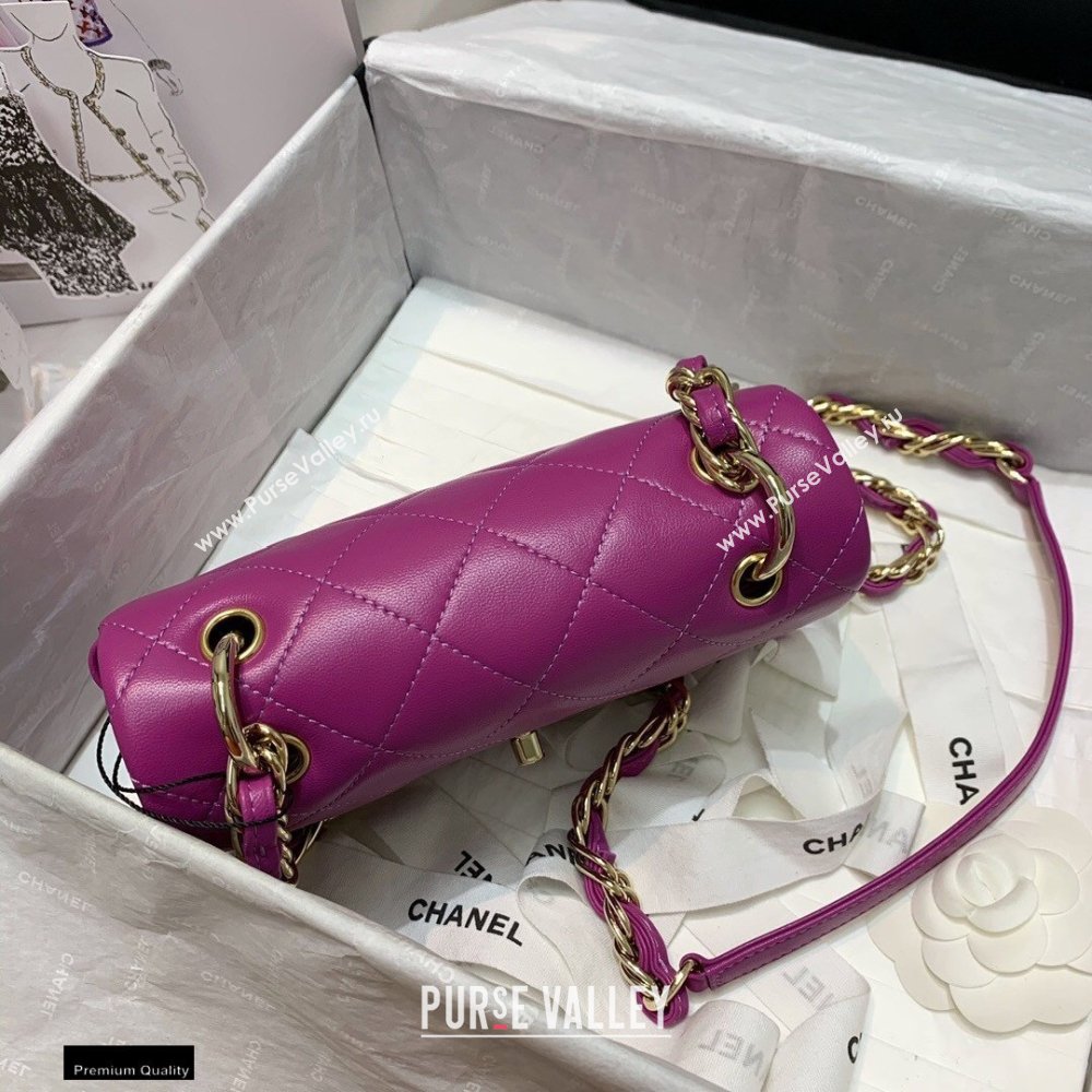 Chanel Lambskin Small Flap Bag AS2317 Purple 2021 (jiyuan/haoyun-21012221)