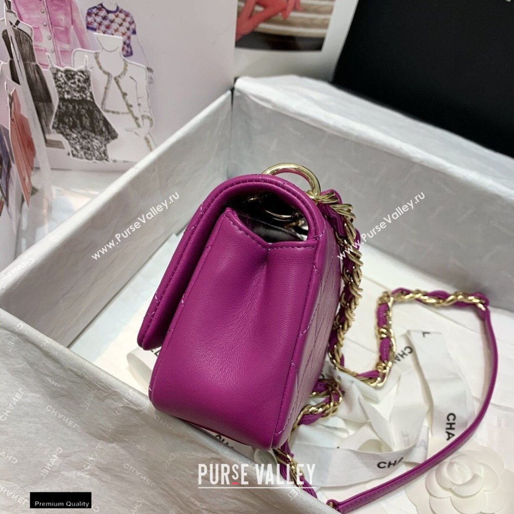 Chanel Lambskin Small Flap Bag AS2317 Purple 2021 (jiyuan/haoyun-21012221)