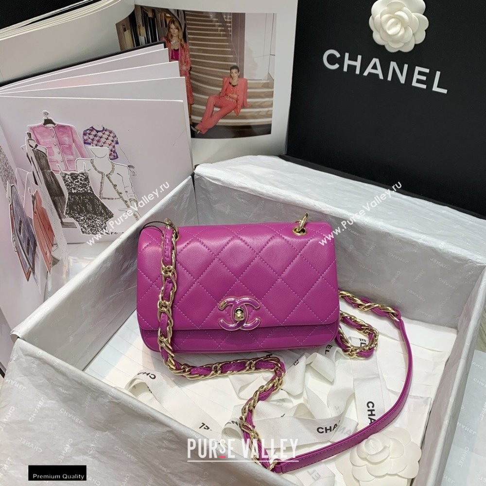 Chanel Lambskin Small Flap Bag AS2317 Purple 2021 (jiyuan/haoyun-21012221)