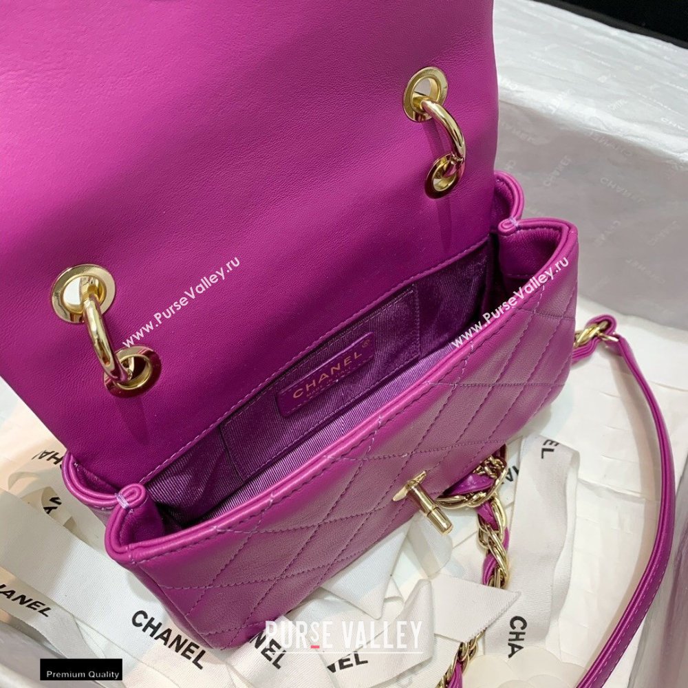 Chanel Lambskin Small Flap Bag AS2317 Purple 2021 (jiyuan/haoyun-21012221)