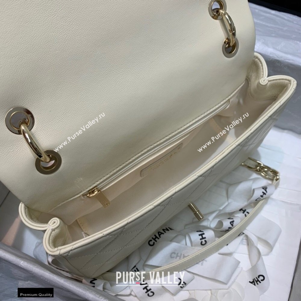 Chanel Lambskin Large Flap Bag AS2319 Creamy 2021 (jiyuan/haoyun-21012216)