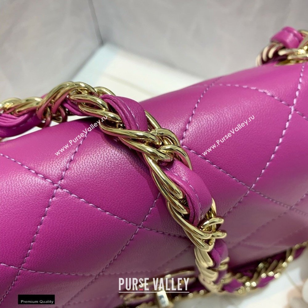 Chanel Lambskin Medium Flap Bag AS2318 Purple 2021 (jiyuan/haoyun-21012220)