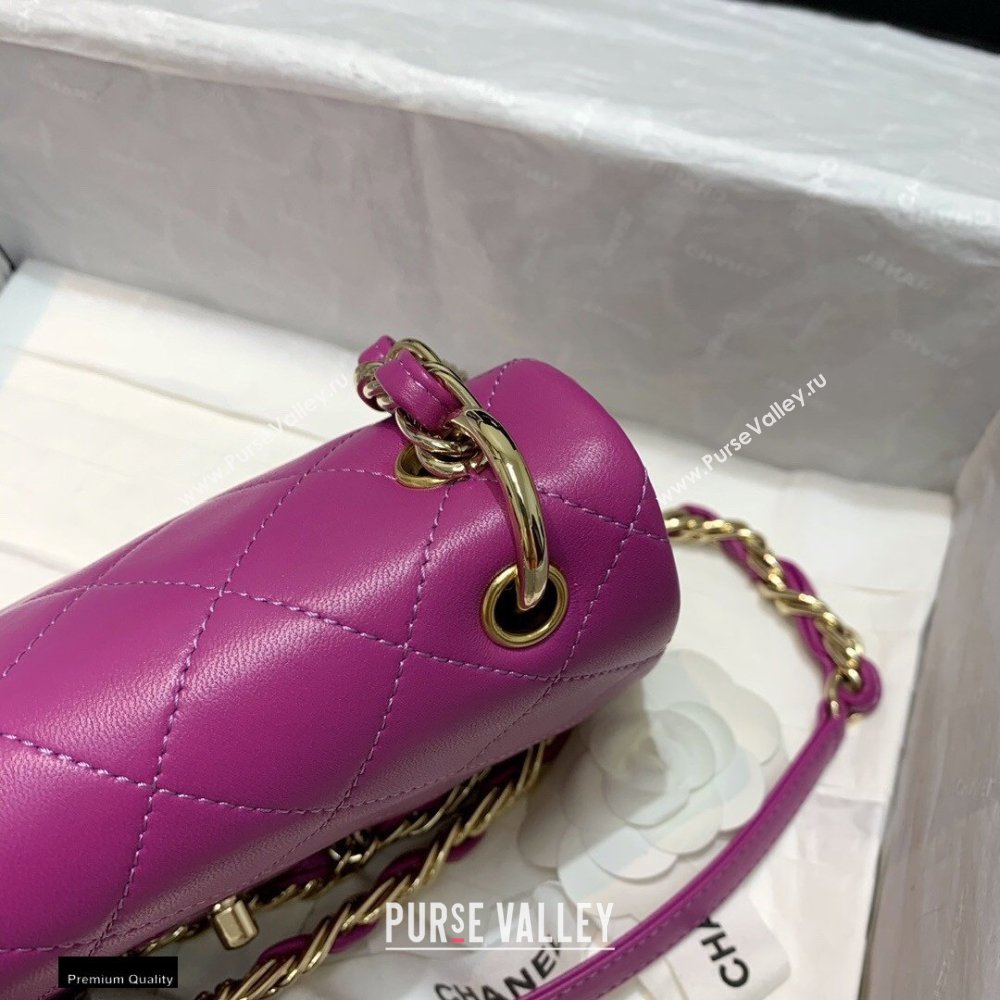 Chanel Lambskin Medium Flap Bag AS2318 Purple 2021 (jiyuan/haoyun-21012220)