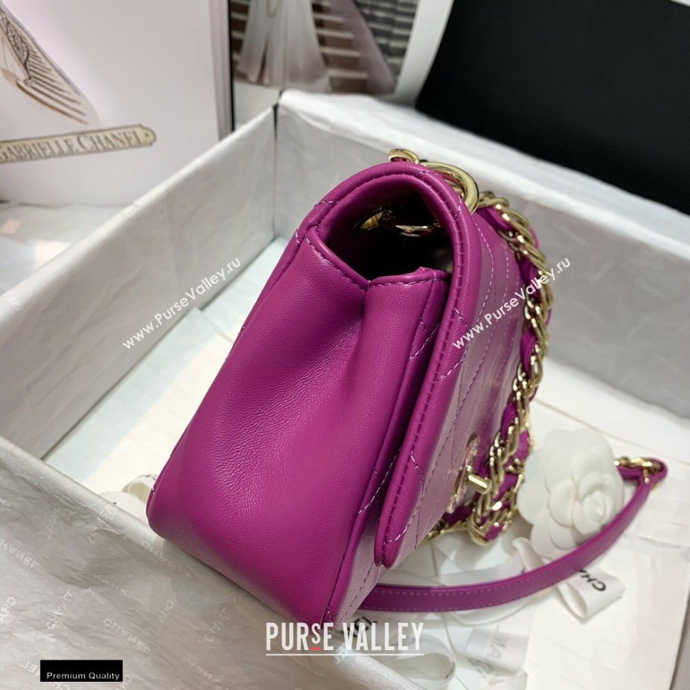 Chanel Lambskin Medium Flap Bag AS2318 Purple 2021 (jiyuan/haoyun-21012220)