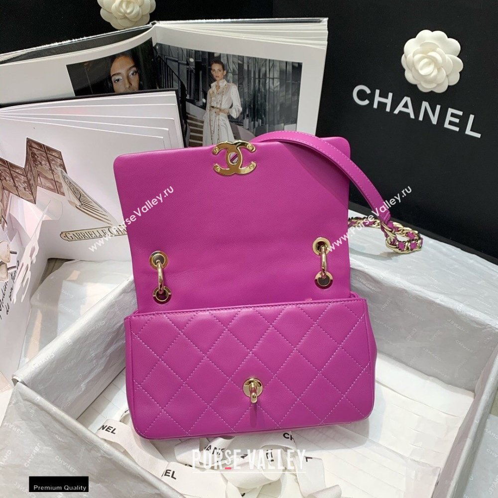 Chanel Lambskin Medium Flap Bag AS2318 Purple 2021 (jiyuan/haoyun-21012220)