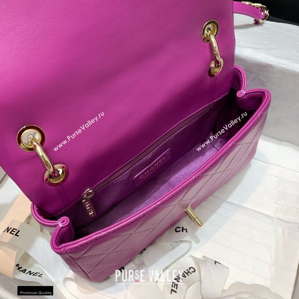 Chanel Lambskin Medium Flap Bag AS2318 Purple 2021 (jiyuan/haoyun-21012220)