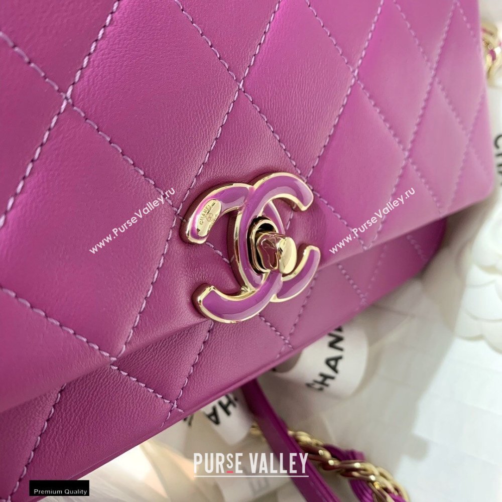 Chanel Lambskin Large Flap Bag AS2319 Purple 2021 (jiyuan/haoyun-21012219)