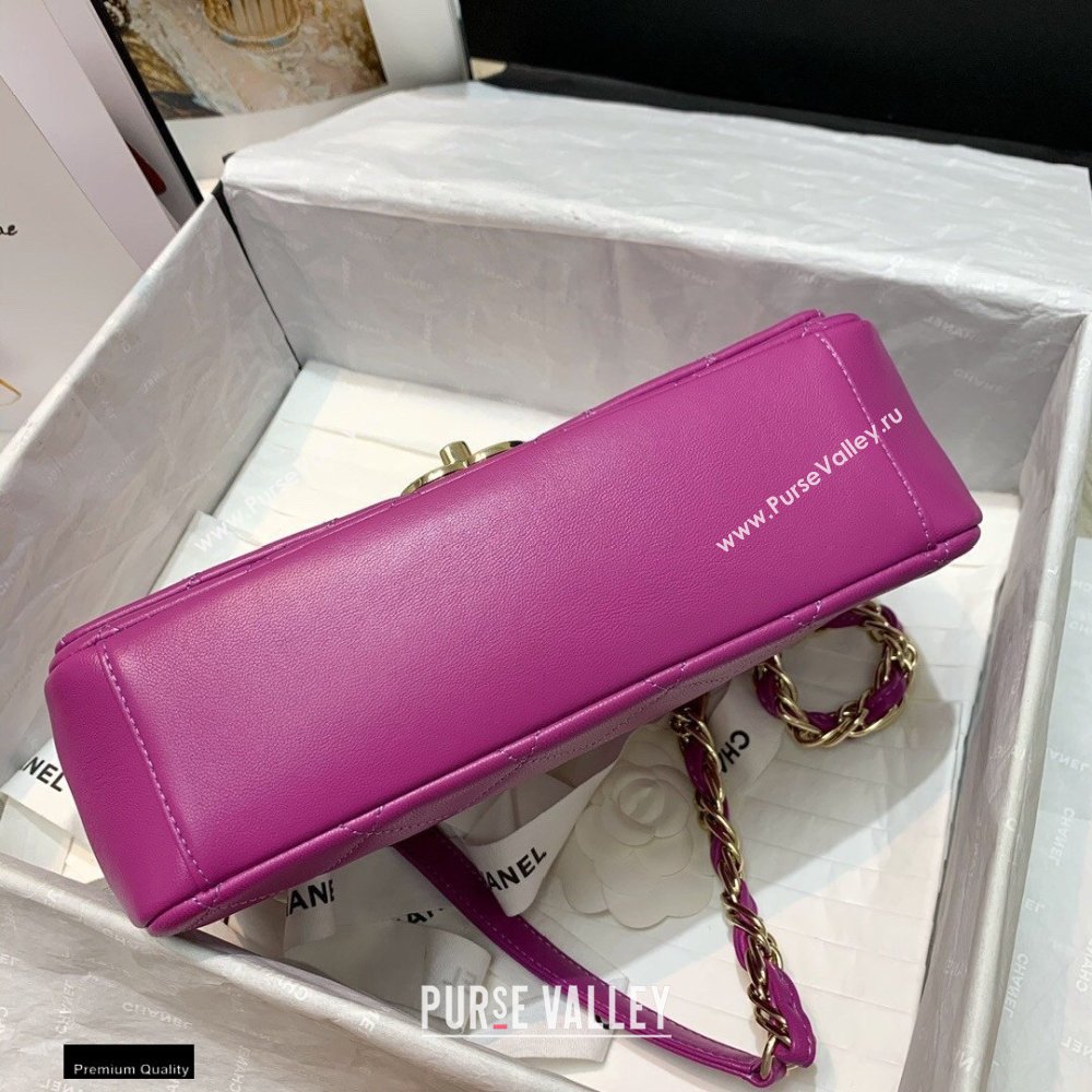 Chanel Lambskin Large Flap Bag AS2319 Purple 2021 (jiyuan/haoyun-21012219)