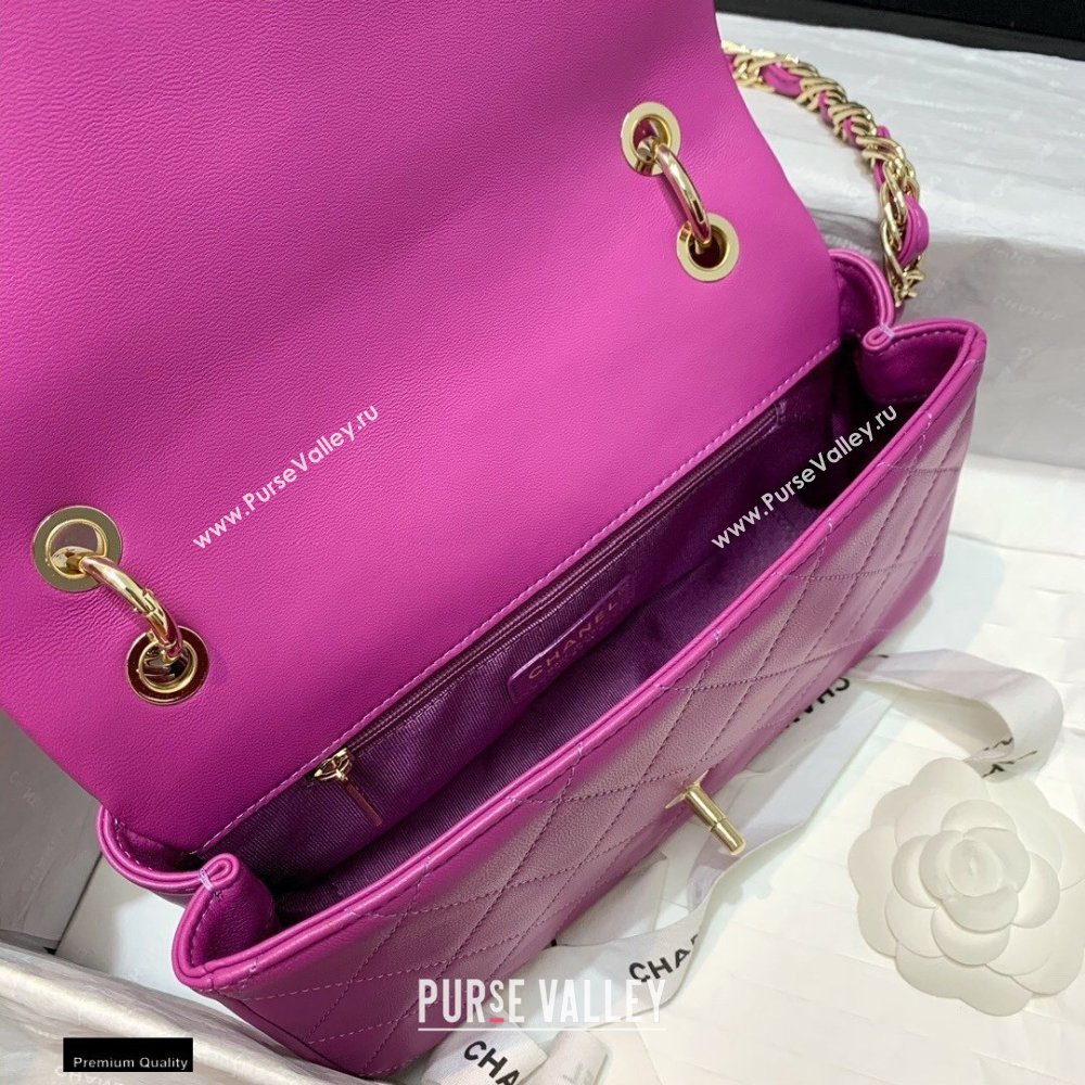 Chanel Lambskin Large Flap Bag AS2319 Purple 2021 (jiyuan/haoyun-21012219)