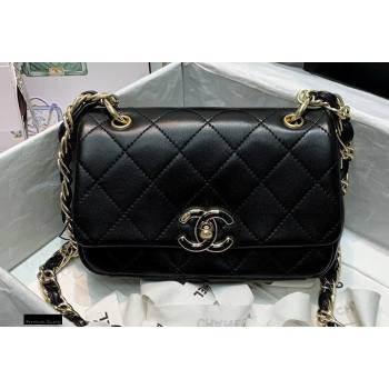 Chanel Lambskin Small Flap Bag AS2317 Black 2021 (jiyuan/haoyun-21012215)