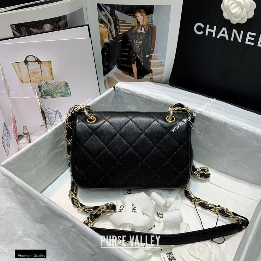 Chanel Lambskin Small Flap Bag AS2317 Black 2021 (jiyuan/haoyun-21012215)