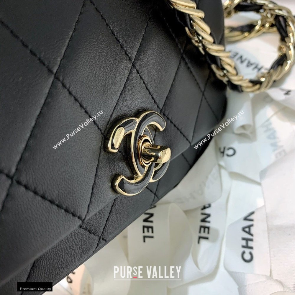 Chanel Lambskin Small Flap Bag AS2317 Black 2021 (jiyuan/haoyun-21012215)
