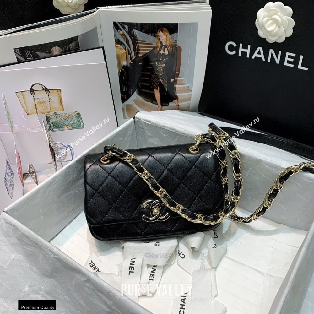 Chanel Lambskin Small Flap Bag AS2317 Black 2021 (jiyuan/haoyun-21012215)