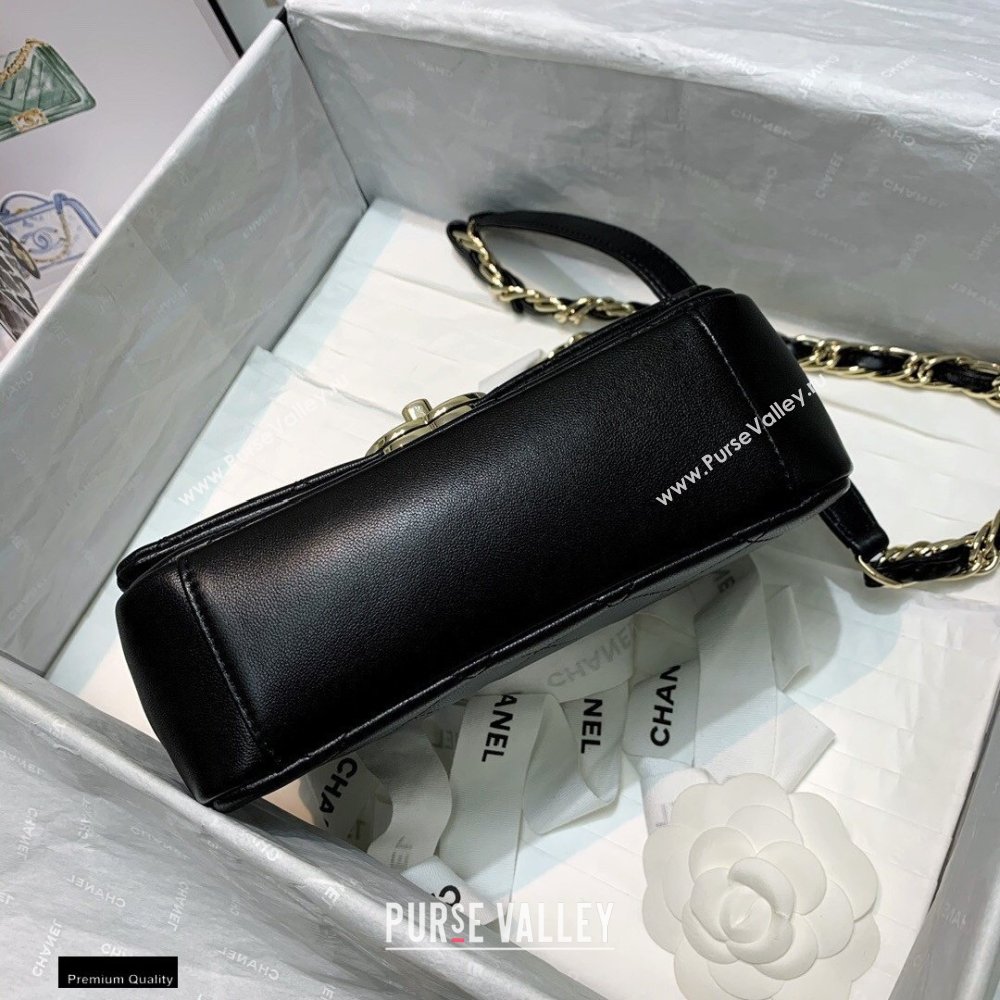 Chanel Lambskin Small Flap Bag AS2317 Black 2021 (jiyuan/haoyun-21012215)