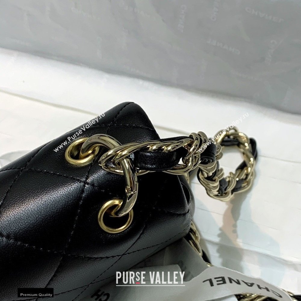 Chanel Lambskin Small Flap Bag AS2317 Black 2021 (jiyuan/haoyun-21012215)