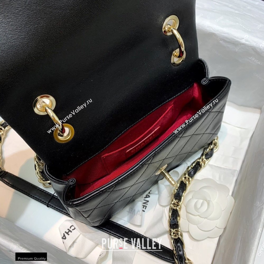 Chanel Lambskin Small Flap Bag AS2317 Black 2021 (jiyuan/haoyun-21012215)