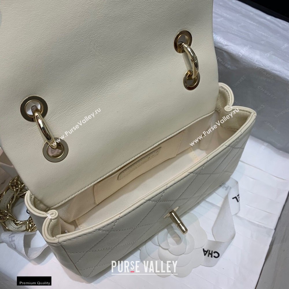 Chanel Lambskin Small Flap Bag AS2317 Creamy 2021 (jiyuan/haoyun-21012218)