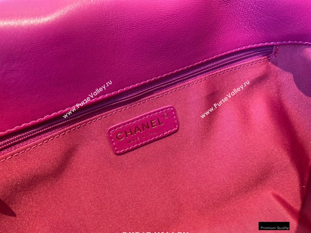 Chanel Lambskin Large Flap Bag with Logo Strap AS2316 Purple 2021 (jiyuan/haoyun-21012207)