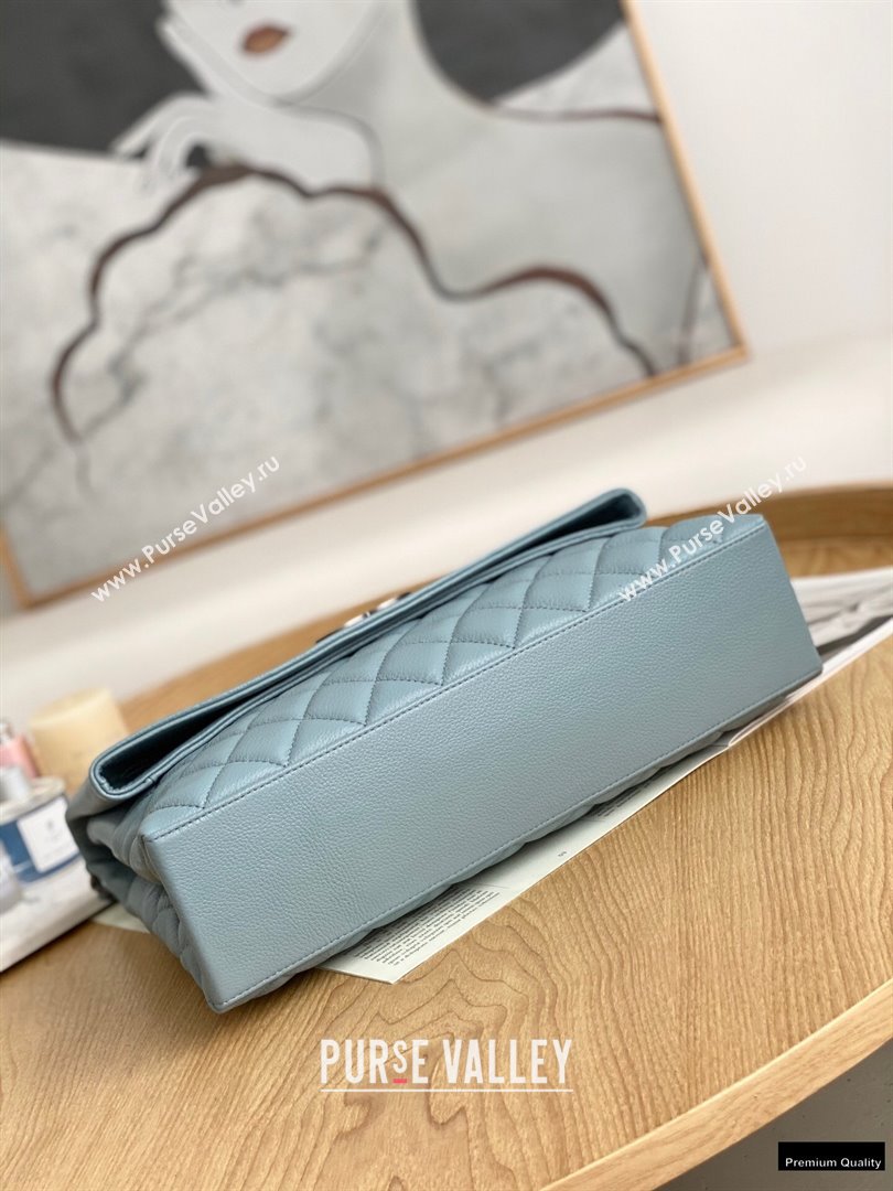Chanel Deer Grained Calfskin Flap Shoulder Bag Light Blue (yingfeng-21012737)
