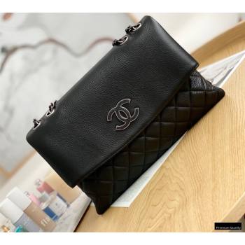 Chanel Deer Grained Calfskin Flap Shoulder Bag Black (yingfeng-21012730)