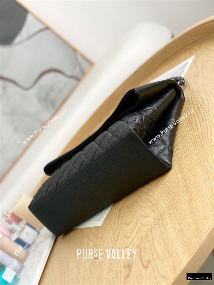 Chanel Deer Grained Calfskin Flap Shoulder Bag Black (yingfeng-21012730)