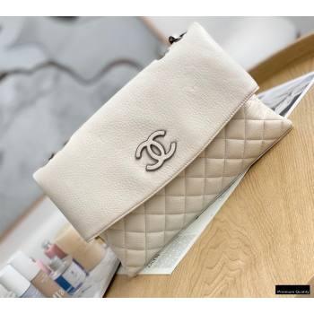 Chanel Deer Grained Calfskin Flap Shoulder Bag White (yingfeng-21012732)