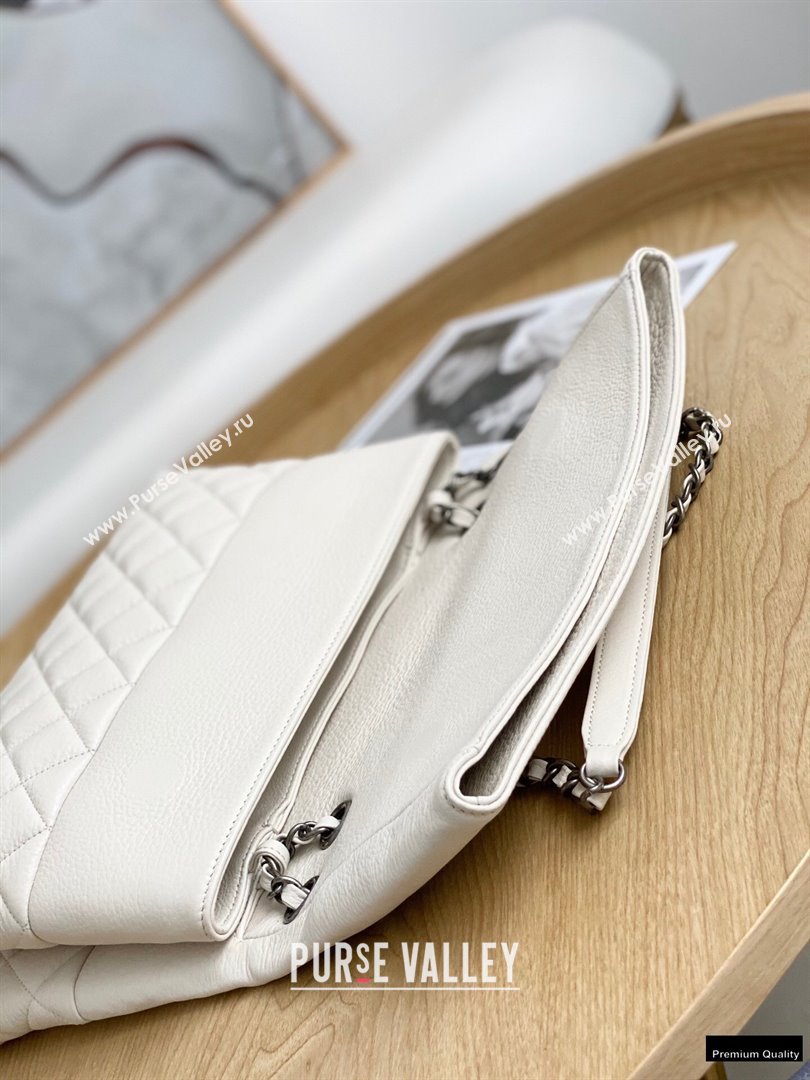 Chanel Deer Grained Calfskin Flap Shoulder Bag White (yingfeng-21012732)