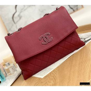 Chanel Deer Grained Calfskin Flap Shoulder Bag Red (yingfeng-21012733)