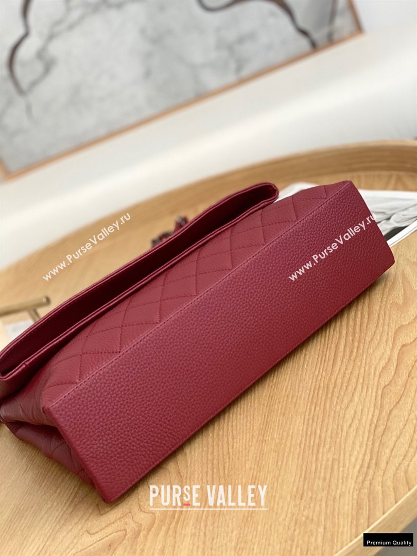 Chanel Deer Grained Calfskin Flap Shoulder Bag Red (yingfeng-21012733)