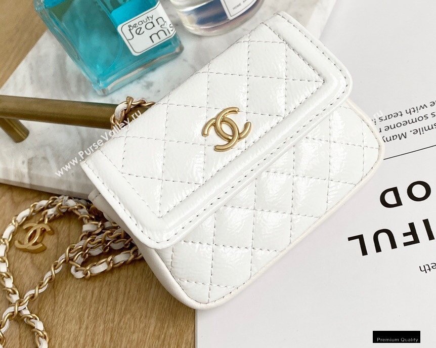 Chanel Crumpled Calfskin Waist Bag White 2021 (yingfeng-21012218)