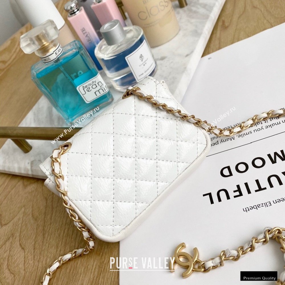 Chanel Crumpled Calfskin Waist Bag White 2021 (yingfeng-21012218)