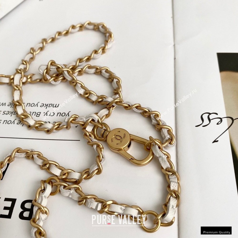 Chanel Crumpled Calfskin Waist Bag White 2021 (yingfeng-21012218)